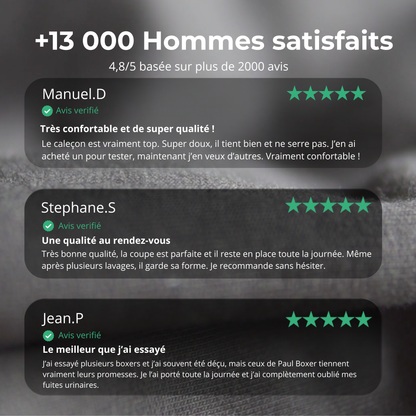 BOXER ANTI FUITE BLEU